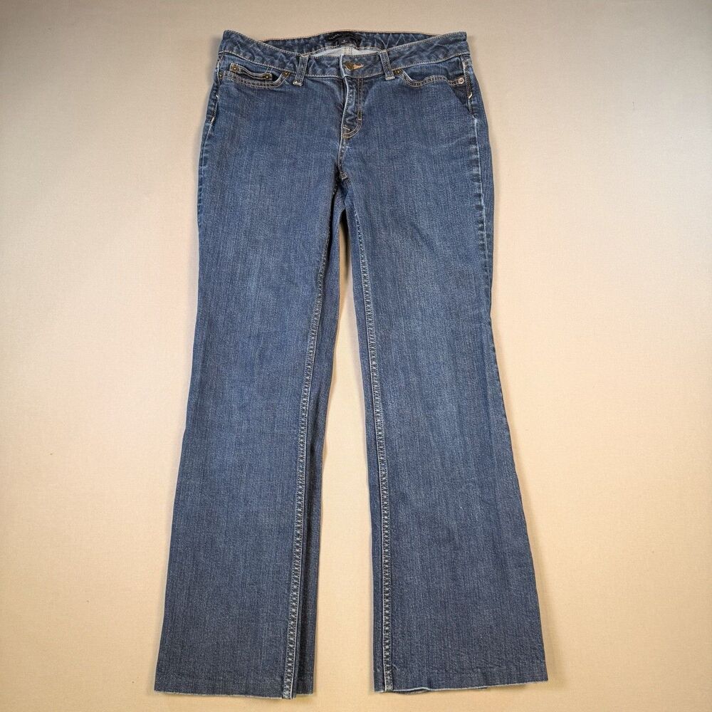 Banana Republic Women’s Wide Leg Flare Jeans Size 8 Blue Stretch Denim Y2K ‘08